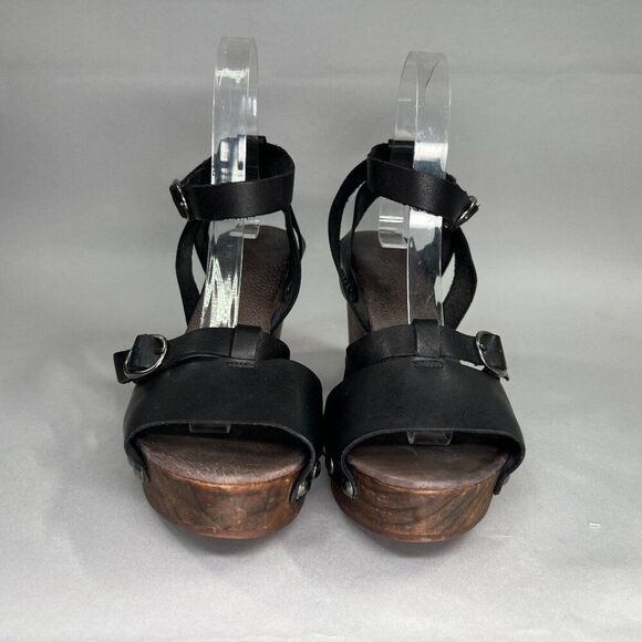 Free People Black and Brown Heeled Sandals - Picture 2 of 13